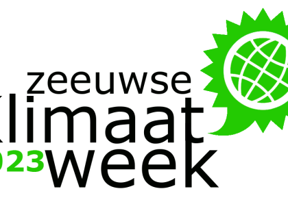 logo Zeeuwse klimaat week 2023 met tekst en wereldbol